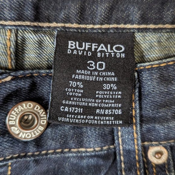 BUFFALO Indigo Denim *nwot* Size 30x30 - Picture 4 of 5